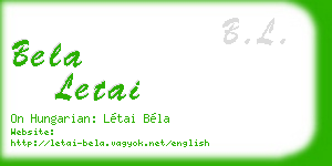 bela letai business card